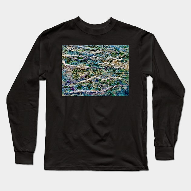 Seascape Textile Long Sleeve T-Shirt by Alchemia